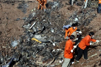 Video: cayó un avión en Irán con 66 personas a bordo