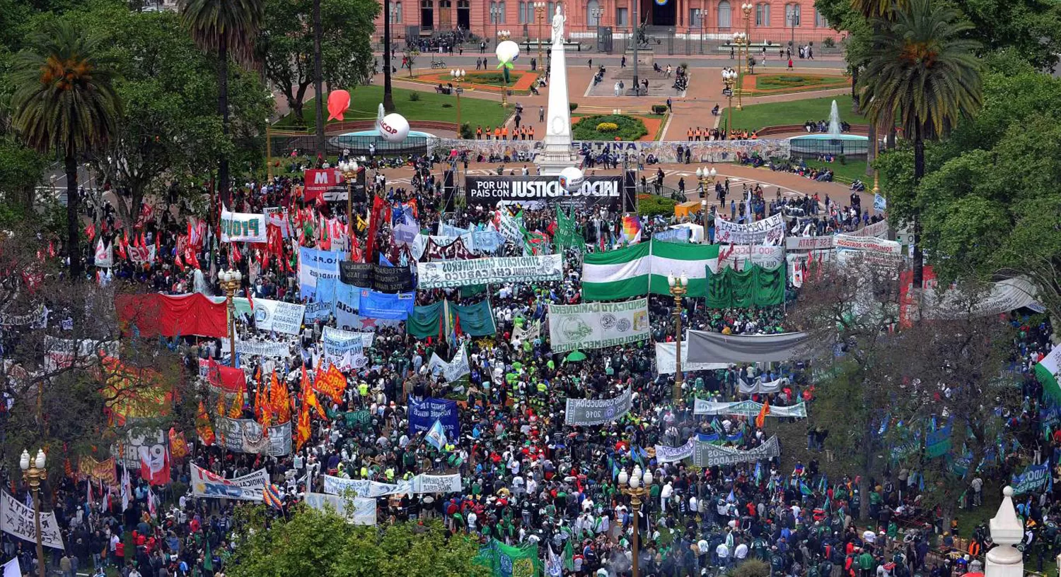 MANIFESTACIÓN. Marcha CGT 2017. FOTO TOMADA DE TN.