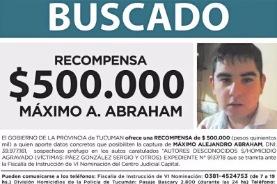 Crimen de los policías: el Gobierno ofrece medio millón para hallar a Máximo Abraham