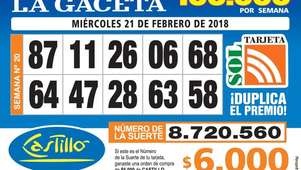 Los Números de Oro de LA GACETA