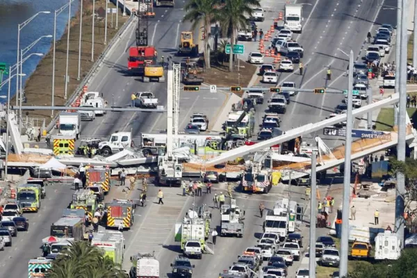 Tragedia en Miami: se cayó un puente y mató a por lo menos 10 personas