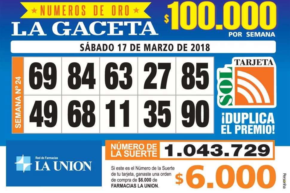 Los Números de Oro de LA GACETA