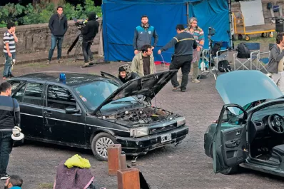 Una película de terror se filma en pleno cerro San Javier