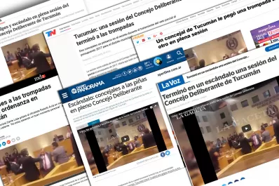 El escándalo con trompadas en el Concejo Deliberante tucumano tuvo repercusión nacional