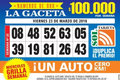 Los Números de Oro de LA GACETA