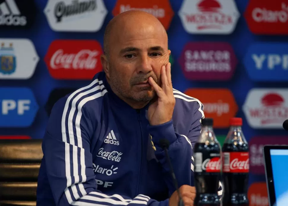 UN BANCO DE PRUEBA. Sampaoli anticipó que en los amistosos con Italia y España utilizará a un alto número de futbolistas. reuters 