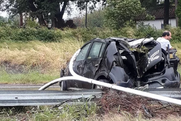 Acceso norte: se cruzó de un lado al otro de la autopista dando tumbos por esquivar un perro