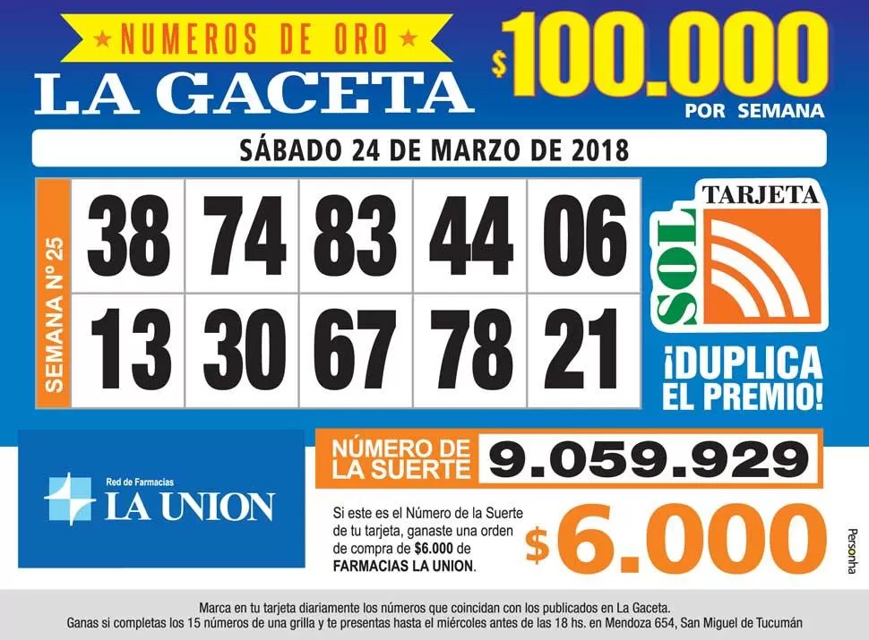 Los Números de Oro de LA GACETA