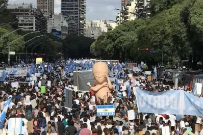 Miles de personas marcharon en contra de la despenalización del aborto