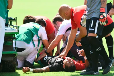 Video: Brian Sarmiento se fracturó el tobillo izquierdo y estará cuatro meses inactivo