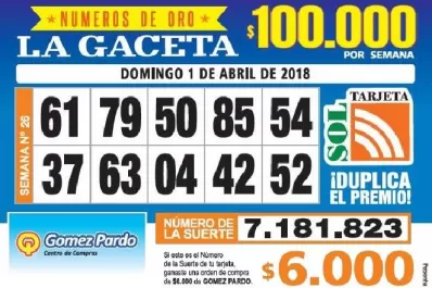 Los Números de Oro de LA GACETA