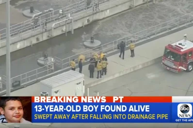 Video: dramático rescate de un niño que cayó a una alcantarilla en Los Angeles