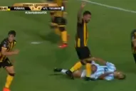 Mirá el penal a Aliendro, que le permitió descontar al Pulga Rodríguez