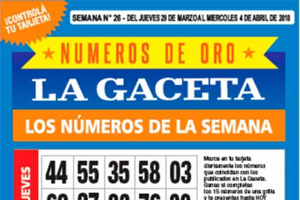 La grilla completa de los Números de Oro de LA GACETA