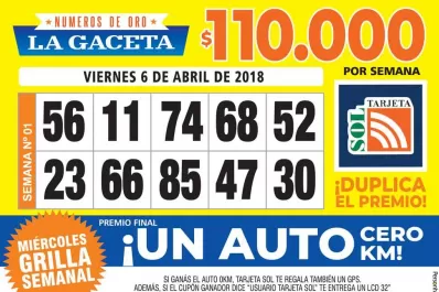 Los Números de Oro de LA GACETA