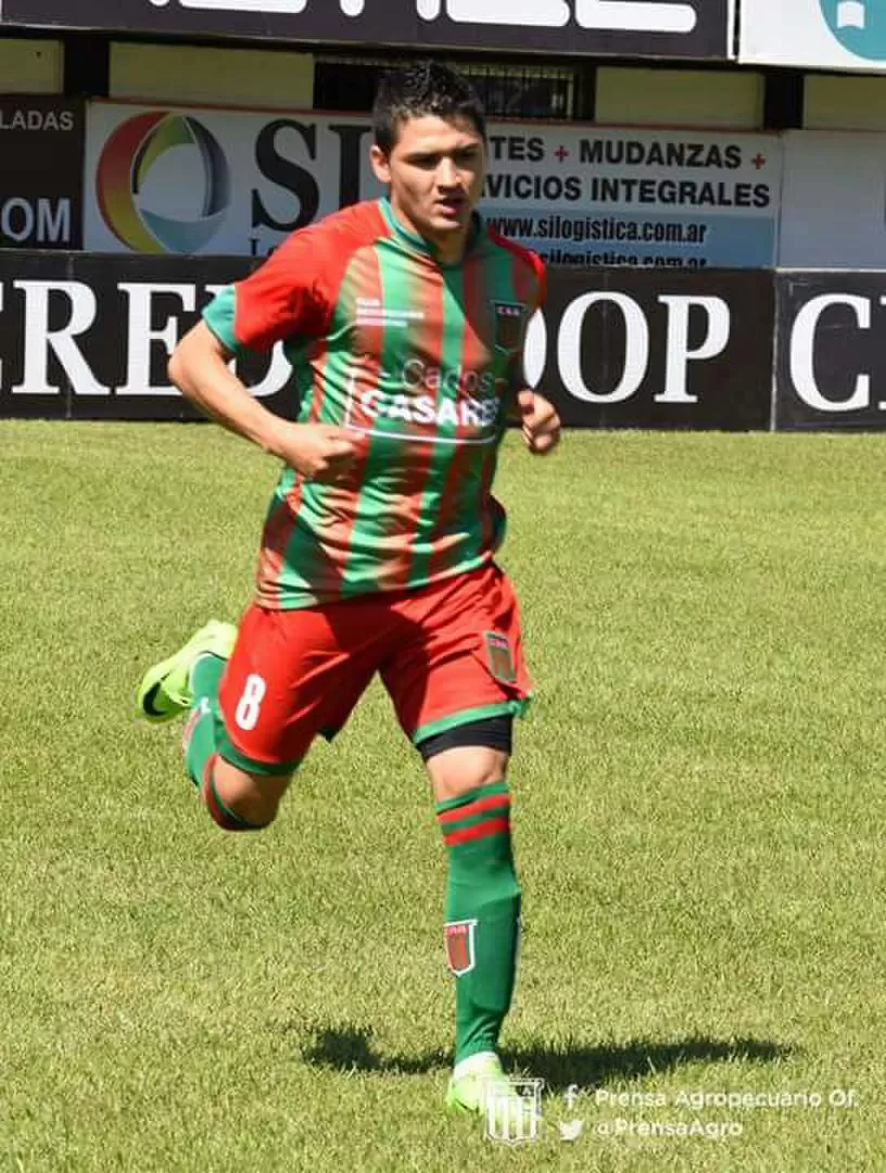 GOLEADOR. Exequiel Narese es el jugador más efectivo del equipo bonaerense. prensa agropecuaro 