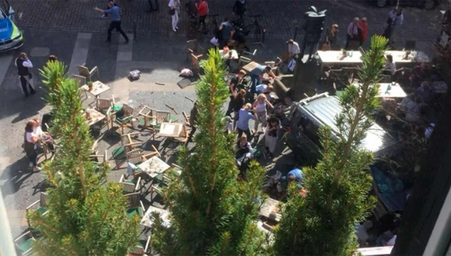 En las redes sociales compartieron la imagen del lugar donde se produjo el supuesto atentado.