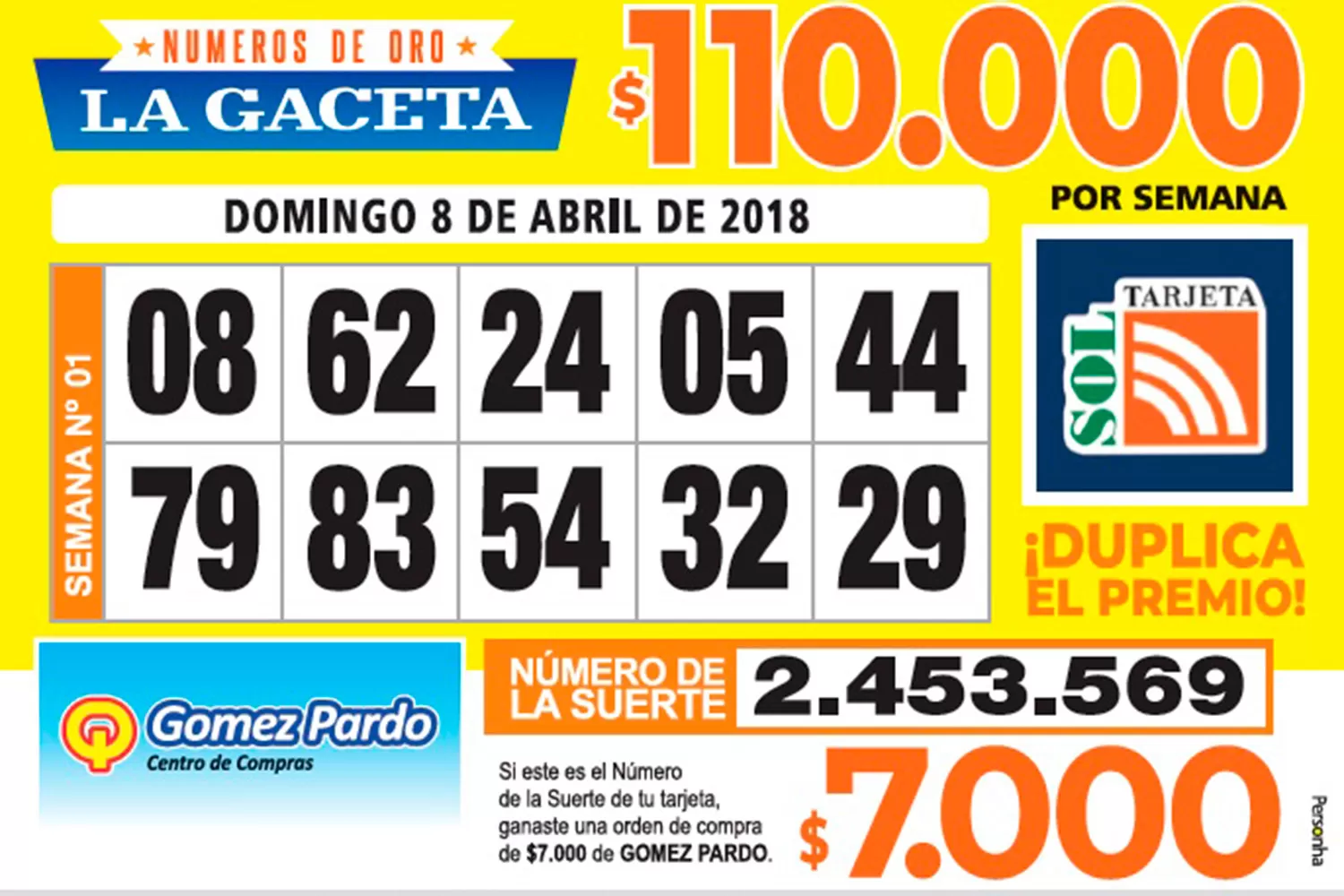 Los Números de Oro de LA GACETA