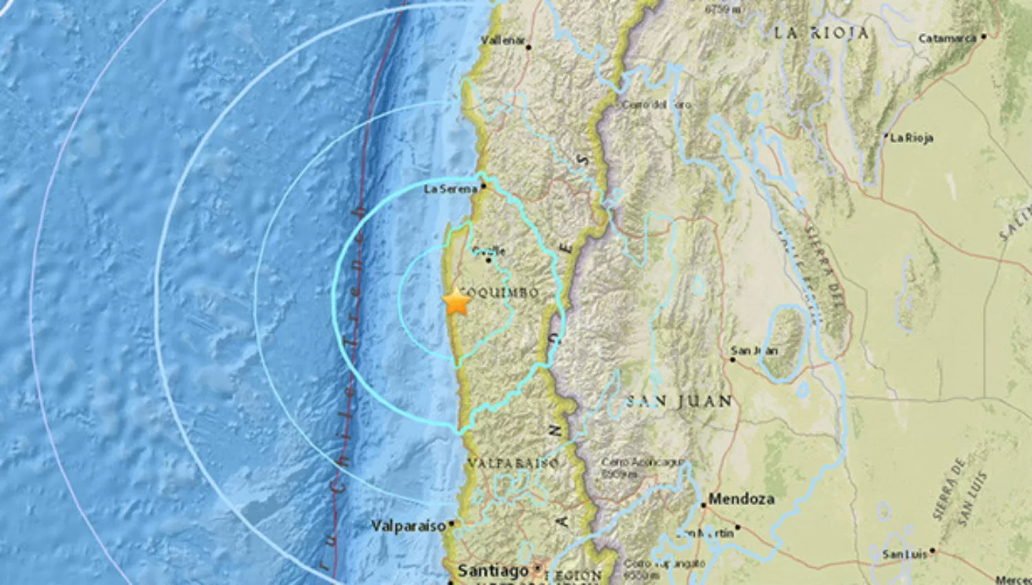 TEMOR. El epicentro se ha localizado a unos 120 kilómetros al suroeste de la ciudad portuaria de Coquimbo.


