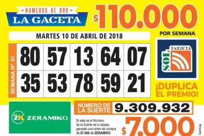 Los Números de Oro de LA GACETA