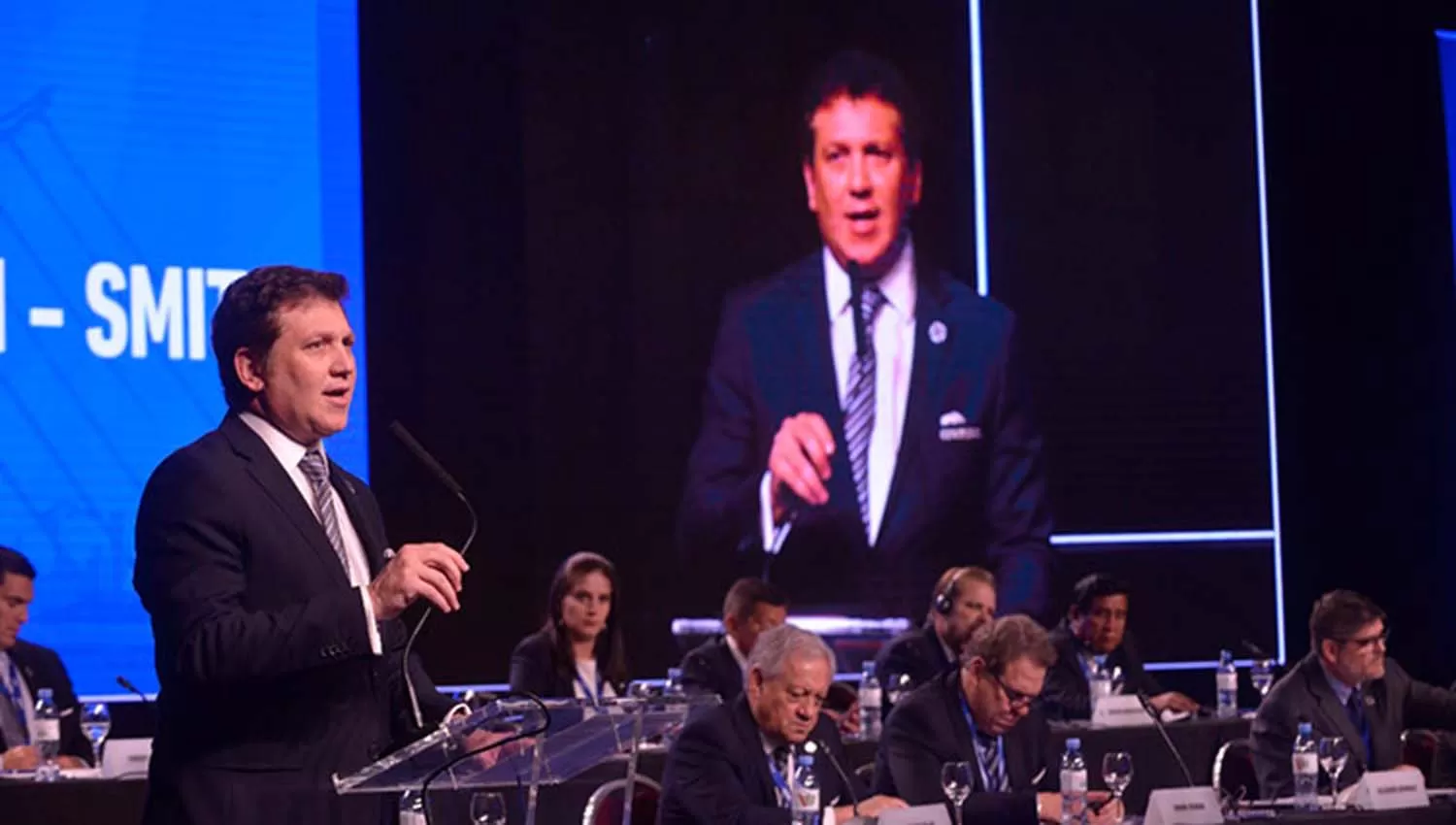 Alejandro Domínguez, en la apertura del 68 Congreso drdinario de la Confederación Sudamericana de fútbol.