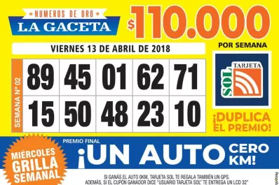 Los Números de Oro de LA GACETA