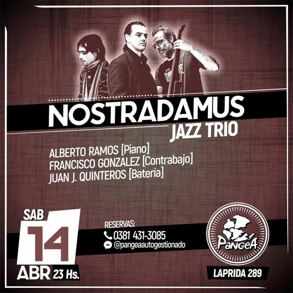 REPERTORIO. Nostradamus Trío trabaja con los sonidos del jazz moderno. 