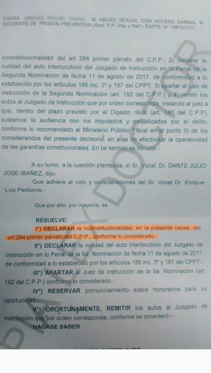 Otro fallo objeta la aplicación de la prisión preventiva