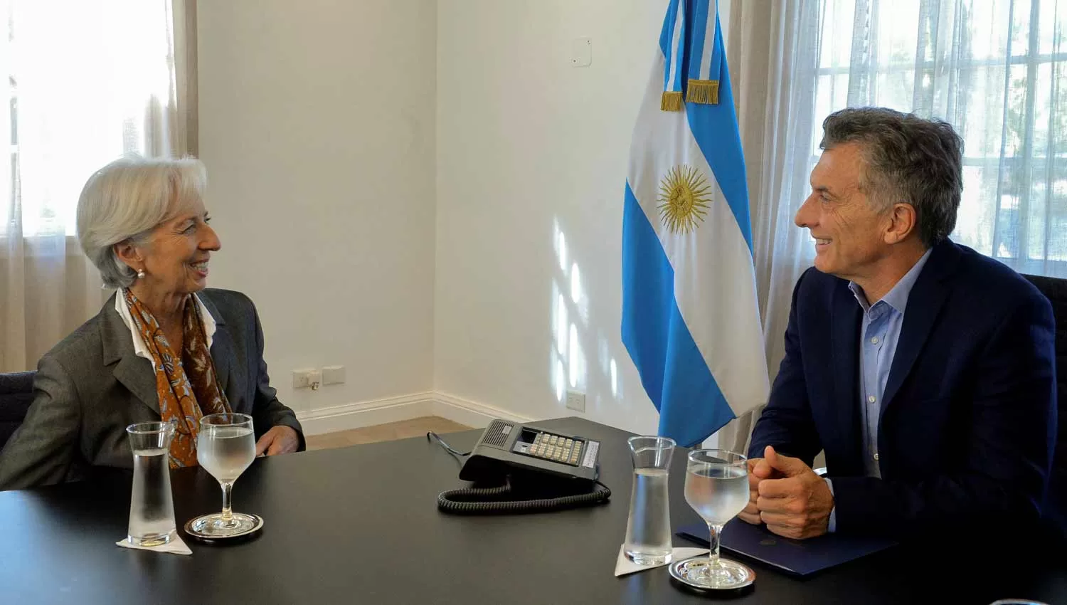 Christine Lagarde, directora gerente del FMI, en una reunión con el presidente Mauricio Macri. REUTERS