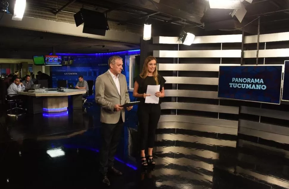 CASA PROPIA. El ensayo muestra parte del estudio de TV de LA GACETA. la gaceta / foto de diego aráoz