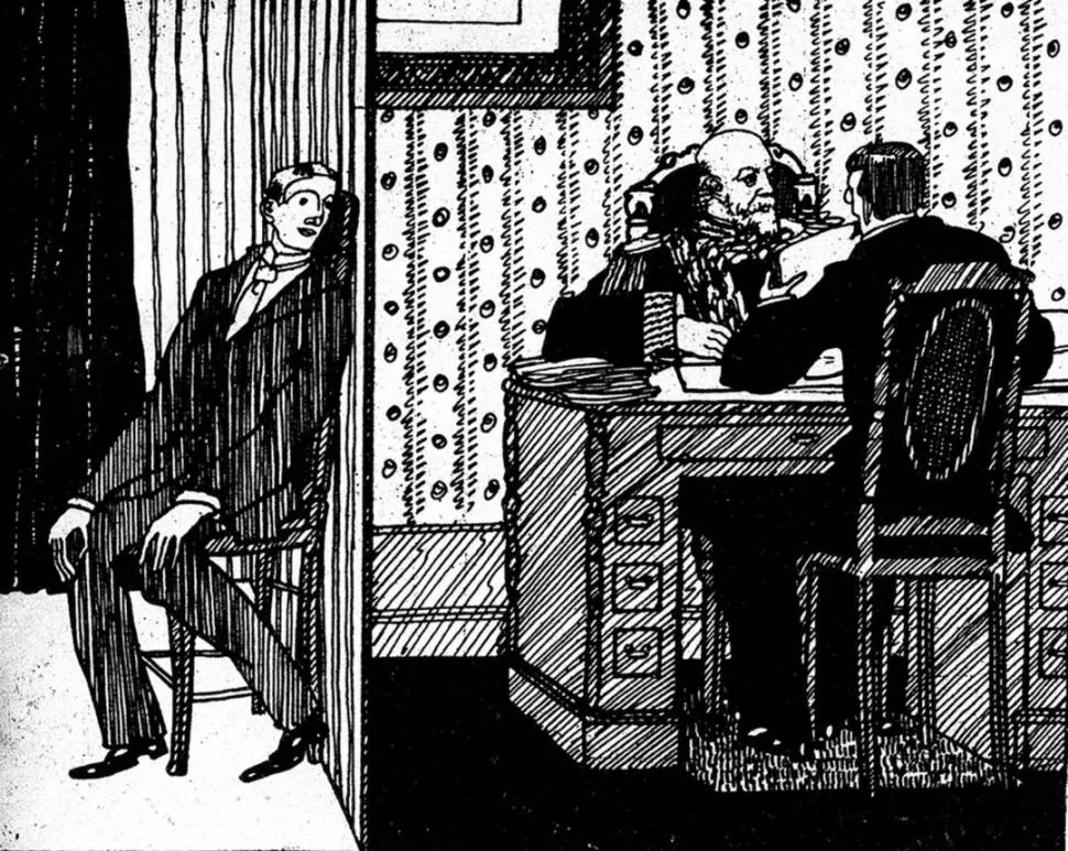 DESDE EL CUARTO VECINO. Dibujo de Vila en “Fray Mocho”, que ilustraba las “Reminiscencias periodísticas” de Ghislani. 