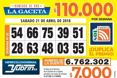 Los Números de Oro de LA GACETA