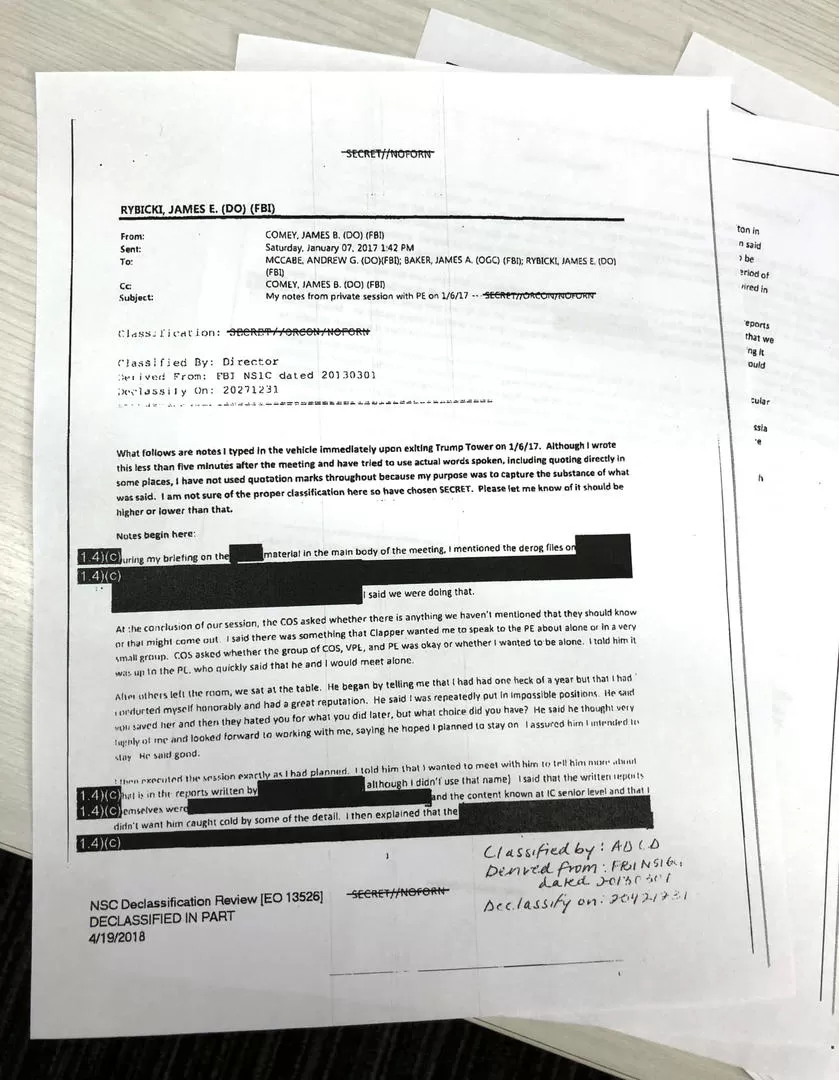 PARCIALMENTE CENSURADOS. Los papeles entregados al Congreso. Reuters