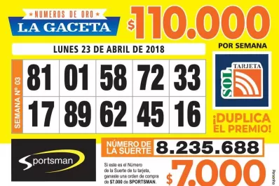 Los Números de Oro de LA GACETA