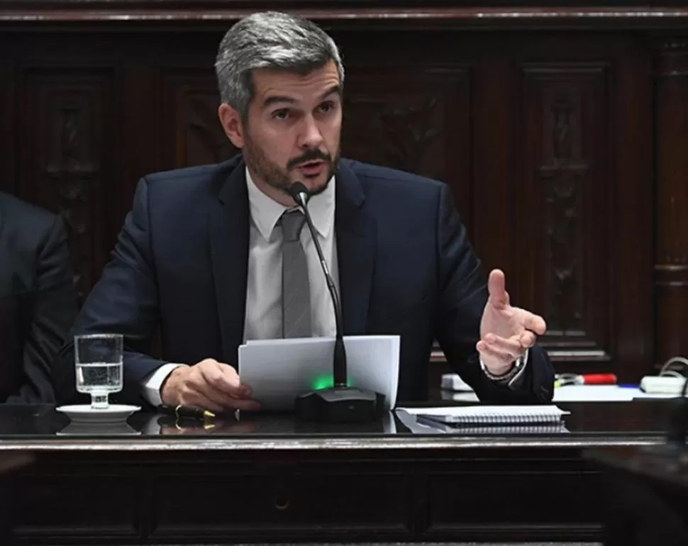 TRÁMITE MUY TRANQUILO. No hubo vehemencia en la defensa que Peña hizo de las políticas de Cambiamos. télam