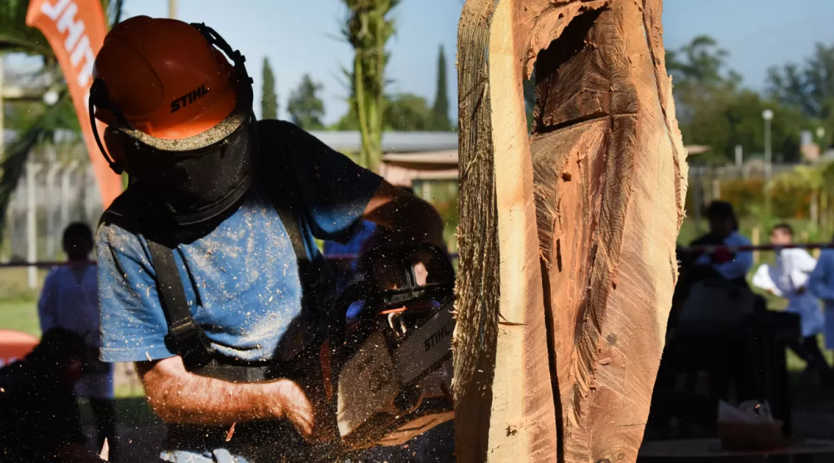 En el Encuentro Internacional de Escultores, la madera esconde obras únicas