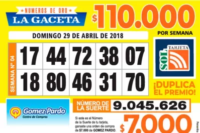 Los Números de Oro de LA GACETA