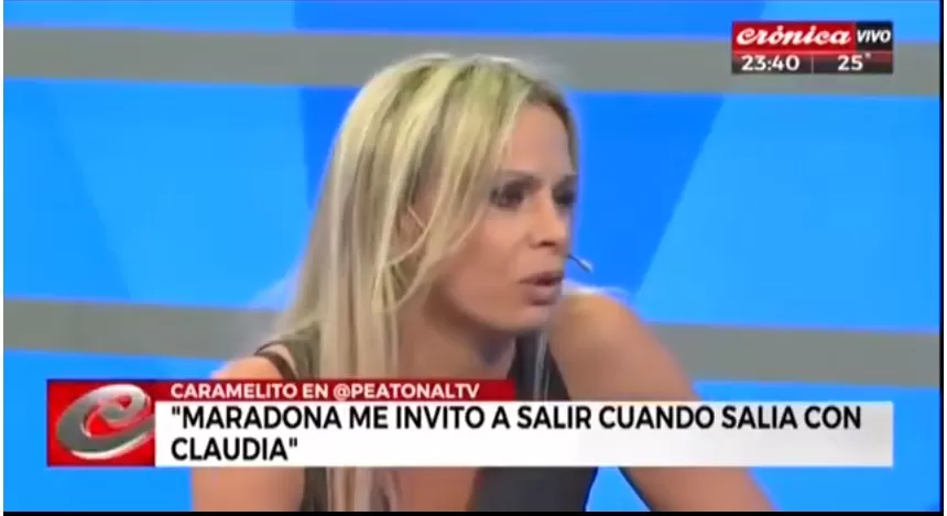  DECLARACIONES .Caramelito en el programa Peatonal de Crónica .FOTO CAPTURA DE VIDEO. 