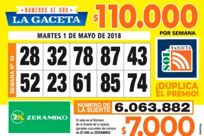 Los Números de Oro de LA GACETA