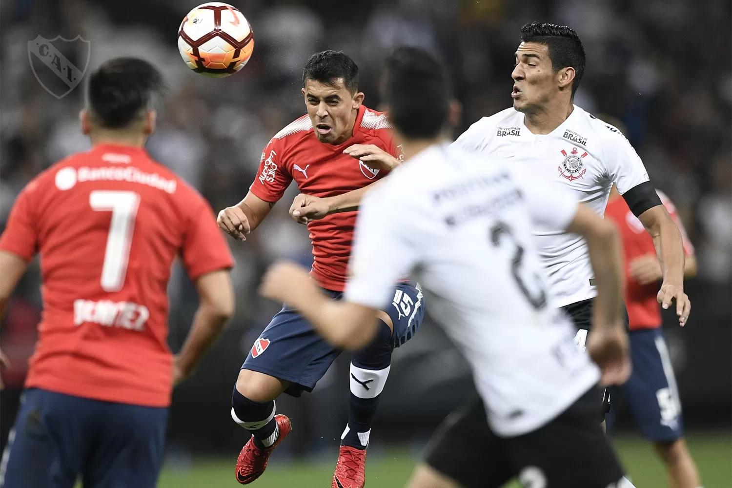 INDEPENDIENTE VS CORINTHIANS. El Rojo ganó 2 - 1 en San Pablo, con goles en el primer tiempo. FOTO TOMADA DE TWITTER.