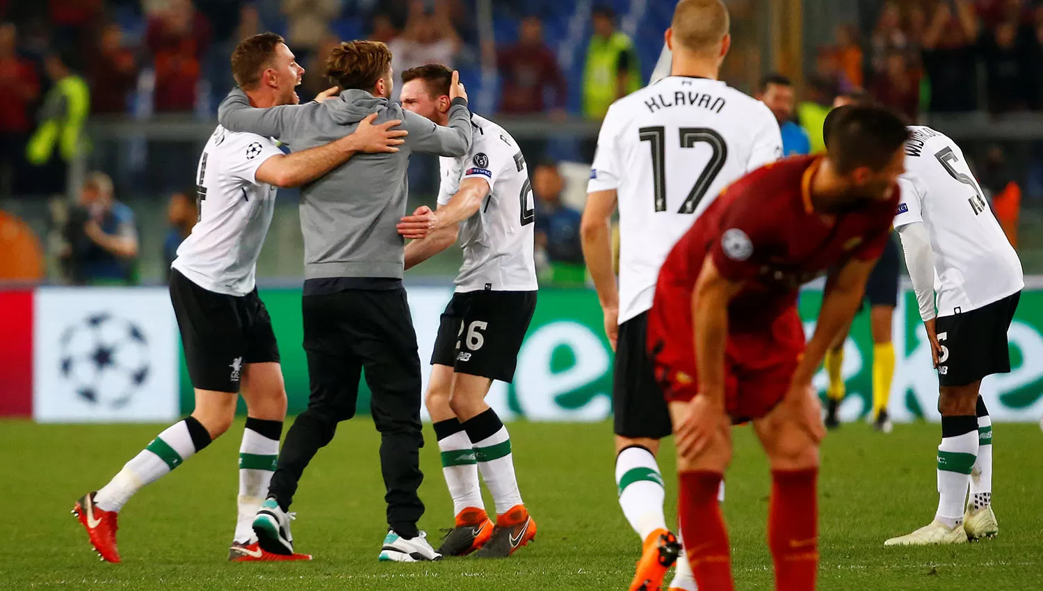 LIverpool dejó atrás a la Roma y va por Real Madrid. El cuadro inglés tiene una leve ventaja en el historial, con tres victorias y dos derrotas.
REUTERS 
