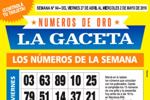 La grilla completa de los Números de Oro de LA GACETA