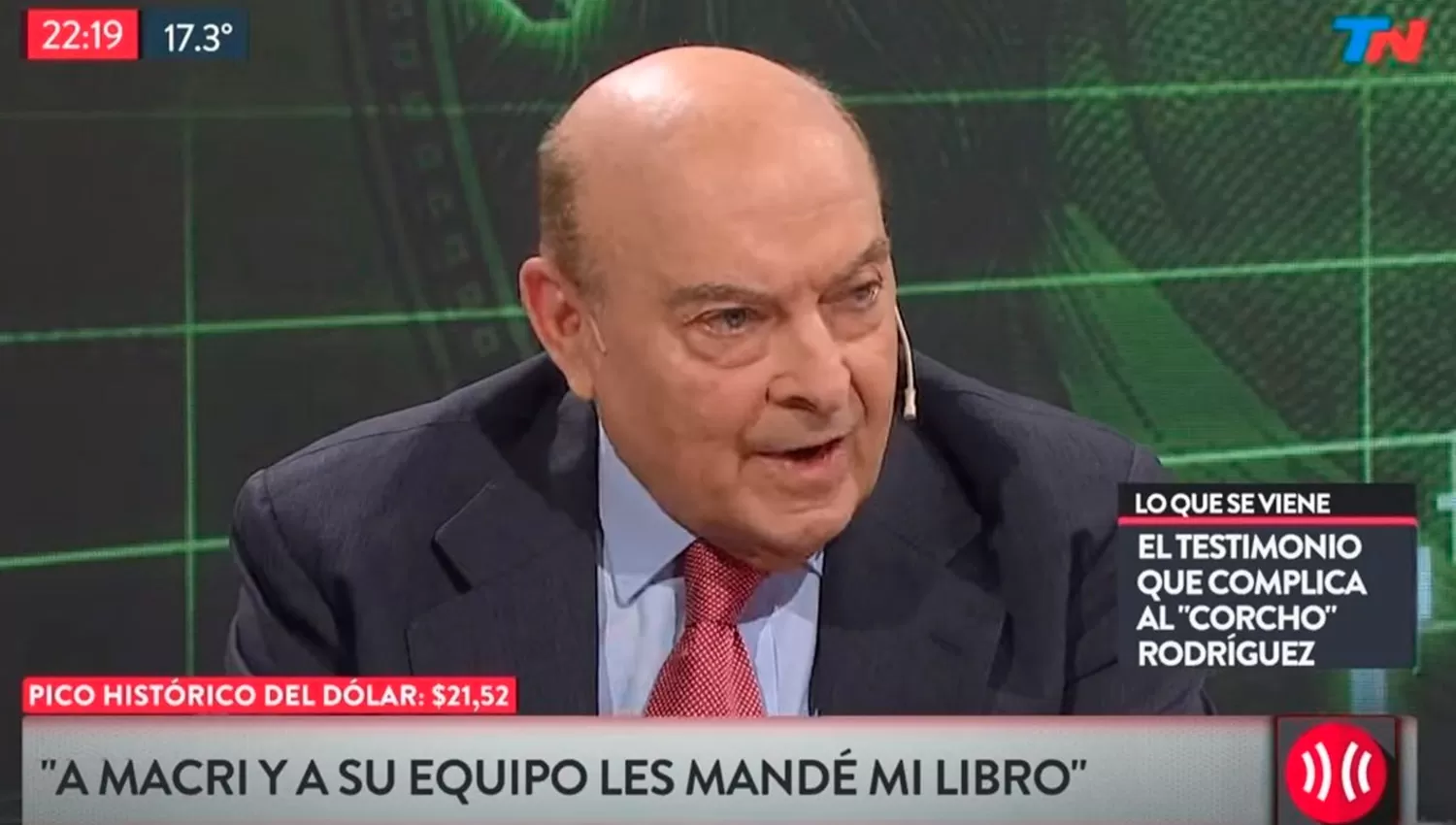 EN LA TELE. Domingo Cavallo opinó sobre la gestión de Mauricio Macri. CAPTURA DE VIDEO