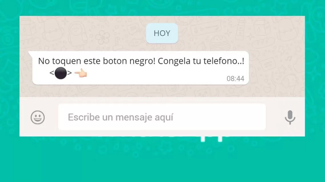 BROMA. El truco está en que han conseguido ocultar todos estos caracteres y mostrar únicamente el círculo negro y el mensaje