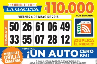 Los Números de Oro de LA GACETA