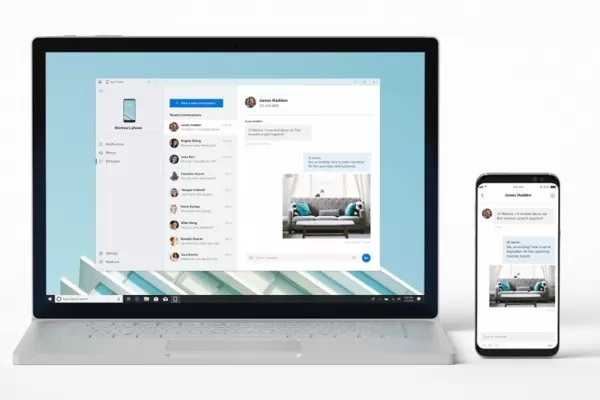Microsoft presentó una aplicación que replica la pantalla del celular en la computadora