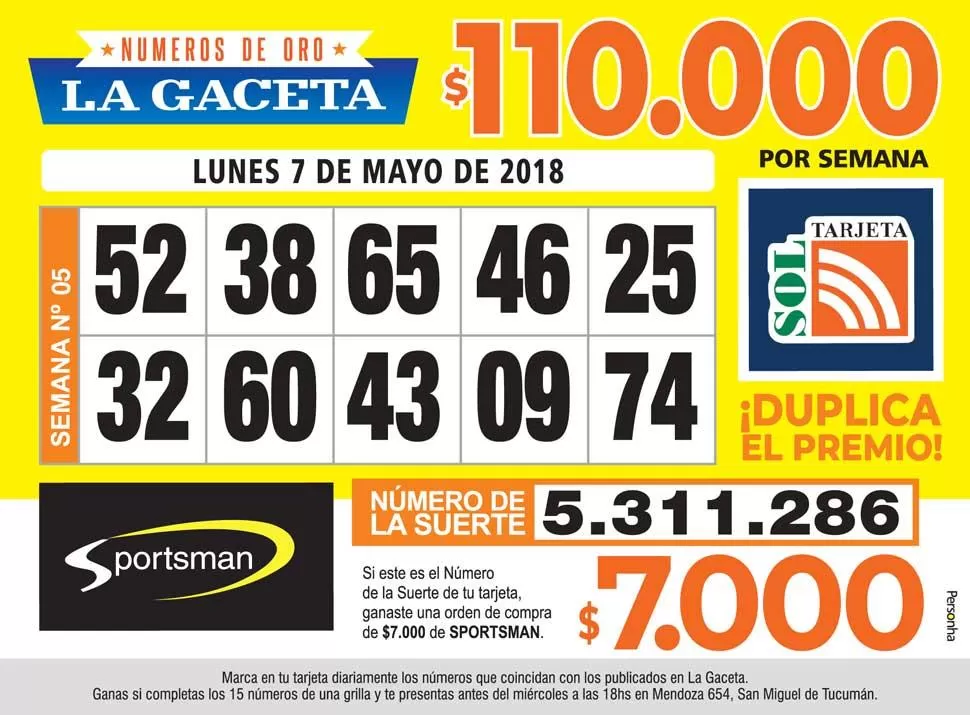 Los Números de Oro de LA GACETA