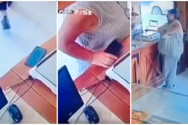 Video: se olvidó el celular en una panadería tucumana y otra clienta se lo llevó