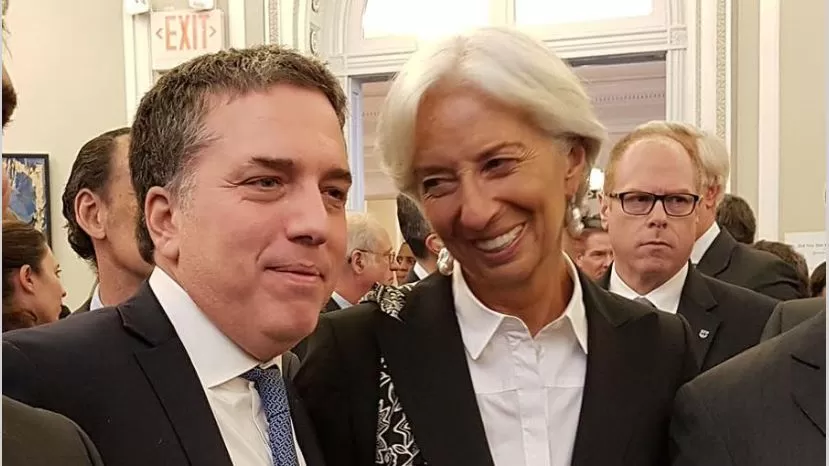 DUJOVNE Y LAGARDE. El ministro de Hacienda y la titular del FMI. FOTO TOMAD DE EL CRONISTA