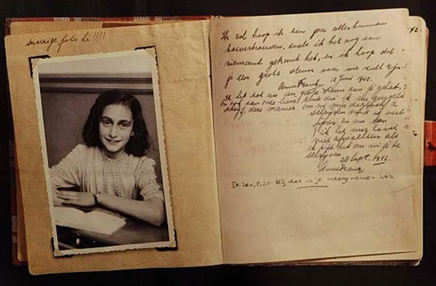 ANA FRANK. El diario original de la adolescente. FOTO TOMADA DE EXCELSIOR.MX